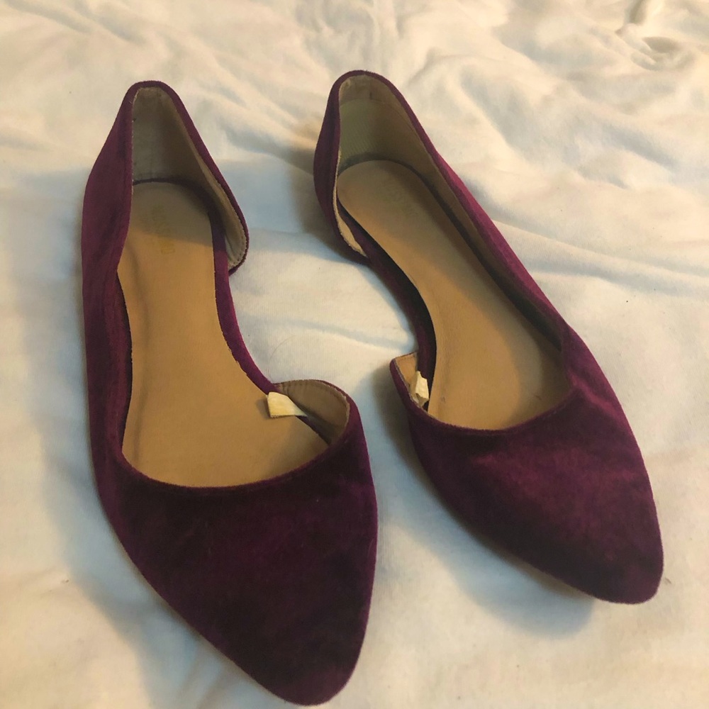 Purple Velvet flats